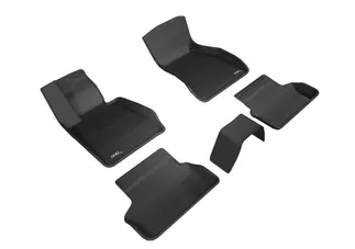 3D MAXpider Kagu 1st & 2nd Row Floormats For 17-20 BMW 5 Series G30 / G31 - Black